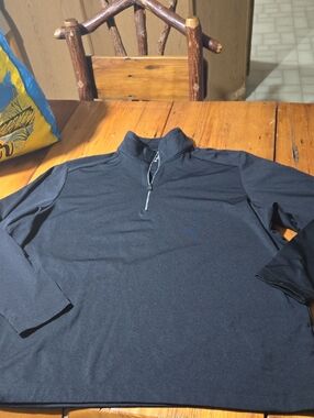 Greg Norman Black Zip-Neck Pullover Playdry Sz Xl